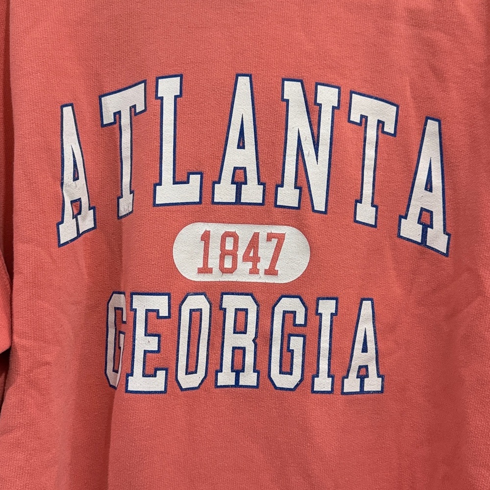 Atlanta Georgia Pink Hoodie Sweatshirt, Woman’s XL - Picture 3 of 4